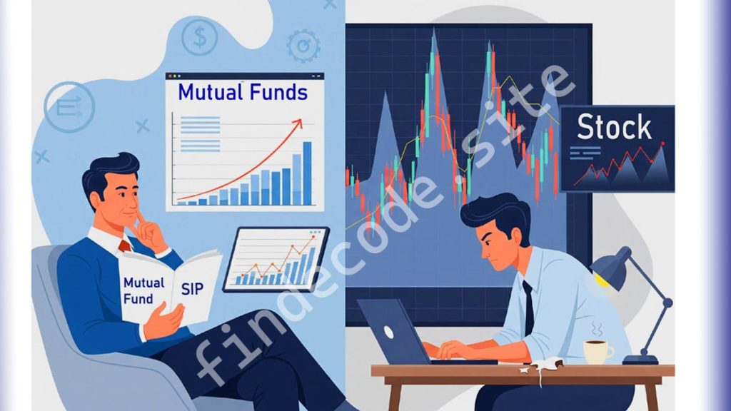 Mutual Funds vs Direct Stocks visual comparison for smart investors